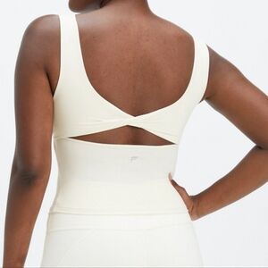 Fabletics Oasis Twist Open Back Light Green Tank Top Medium